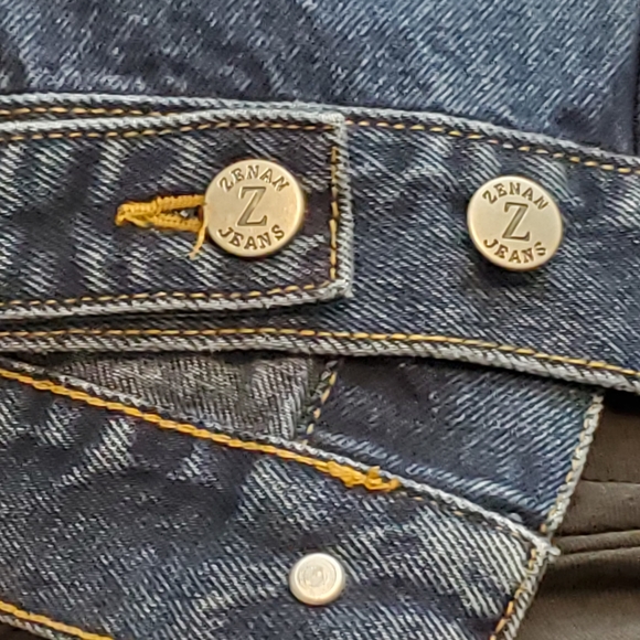 Zenan Jeans Denim Bling Studded Embellished Jacket - Picture 12 of 16